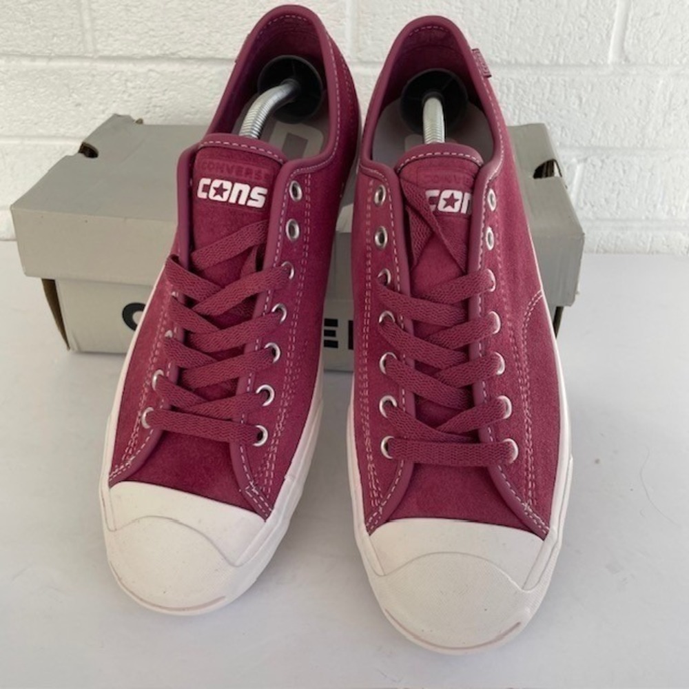 Converse CONS Jack Purcell Suede Low Top Sneakers Pink Men 7.5 Women 9 - Picture 9 of 10